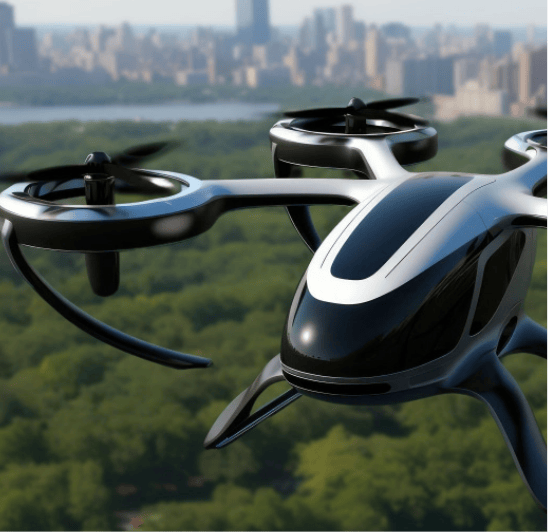 Foto di un drone in volo