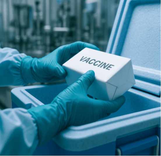 Foto di contenitori per vaccini